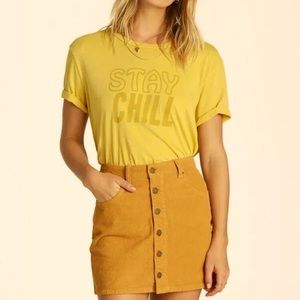 Billabong Good Life Cord Skirt Sz 10